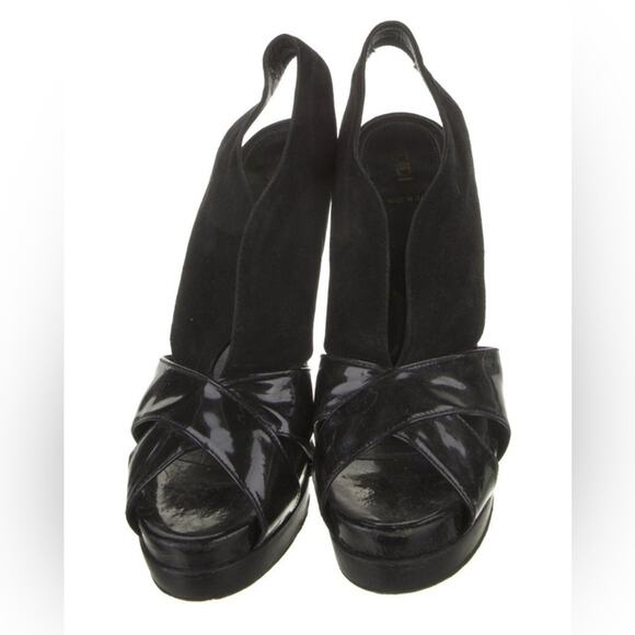 FENDI Black Peep Toe Slingback Heels-fit like 7.5 or 8 - Picture 6 of 10